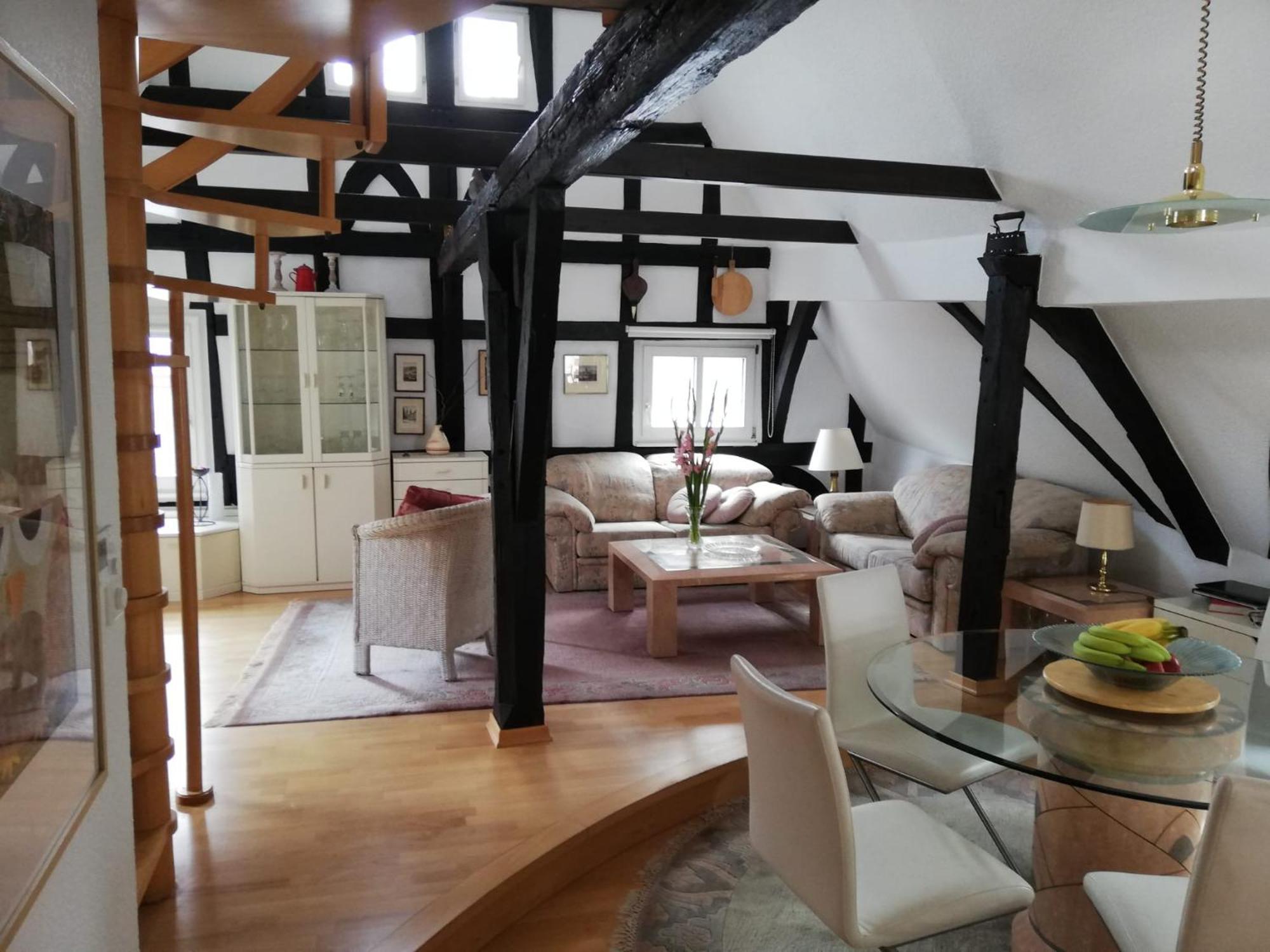 Penthouse Im Historischen Fachwerkhaus Mit Grosser Dachterrasse An Zentralster Lage Boppard Exterior foto